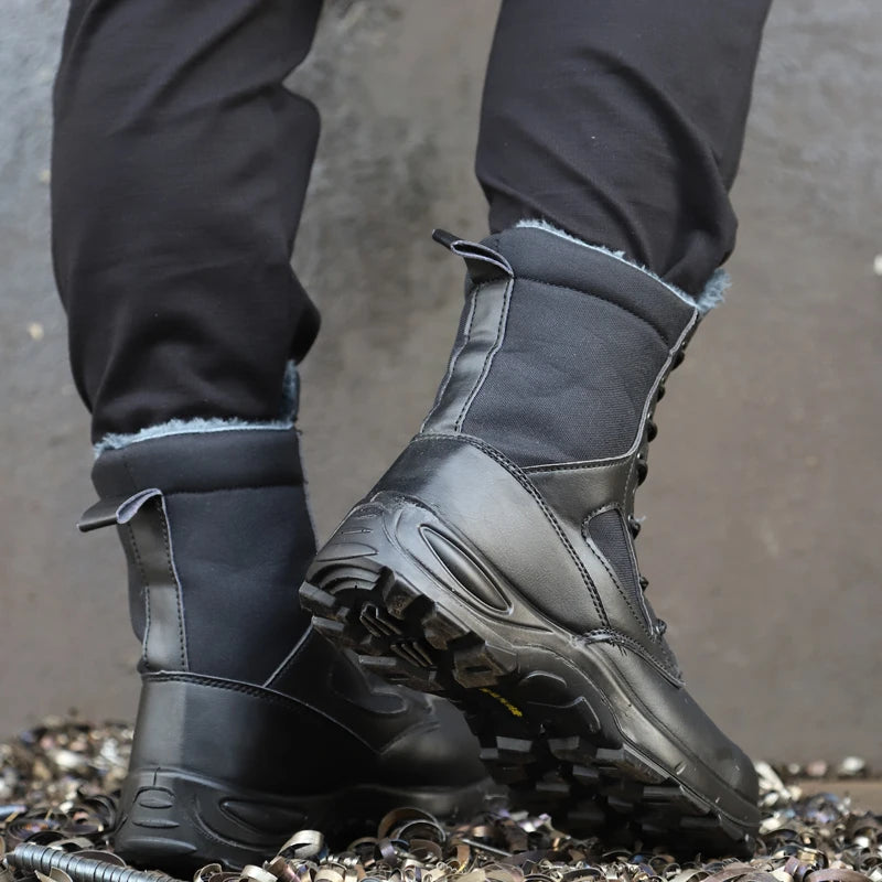 Botas de seguridad y de trabajo para hombres Zapatos de protección Botas con punta de acero