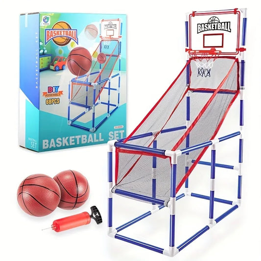 large basketball Hoop Guard with 2 basketballs, easy to assemble, interactive indoor and outdoor sports basketball