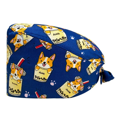 Cartoon Unisex Dentist Scrub Cap