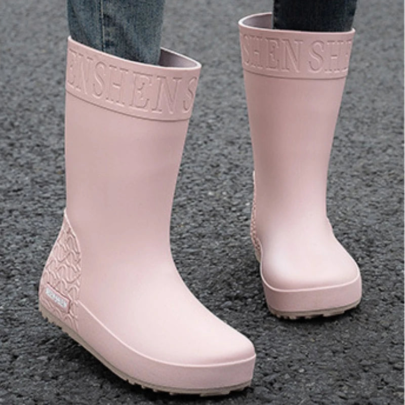 Mid Calf Rubber Boots Non Slip Shoes Kitchen