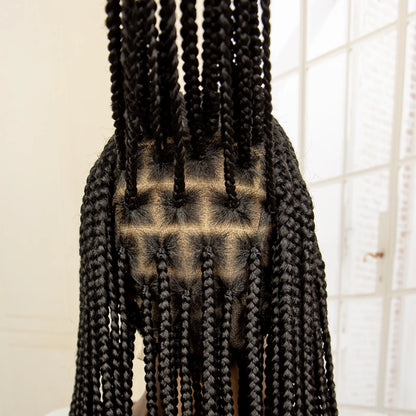 36 Inches Synthetic Full Lace Braided Wigs with Baby Hair Cornrow Twist Knotless Box Braid Wig