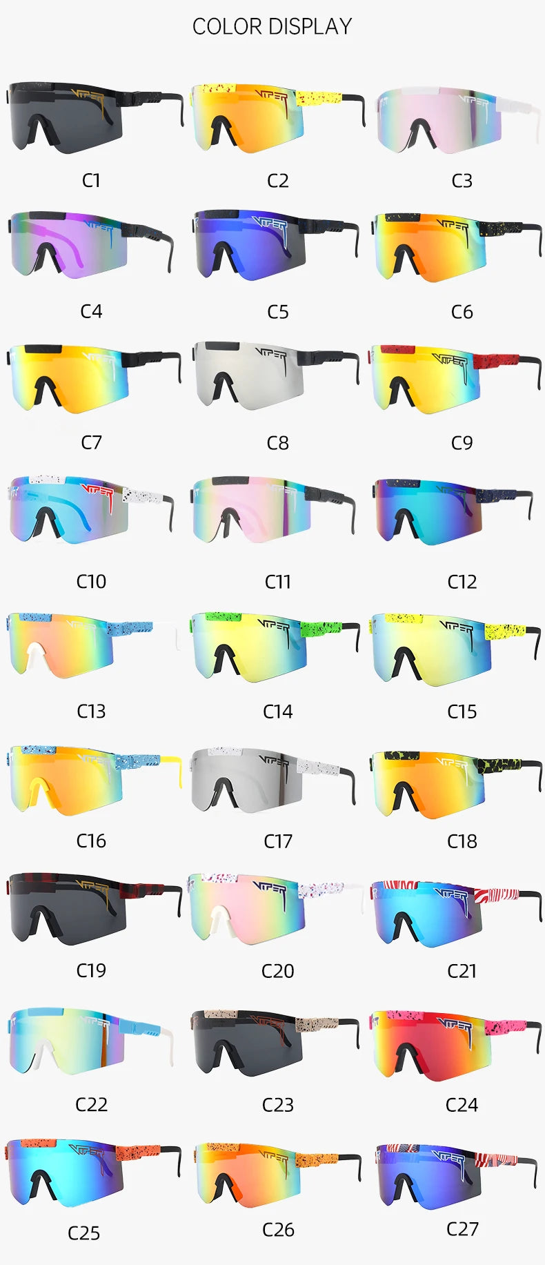 27 Colors Windproof Sports Cycling sunglass