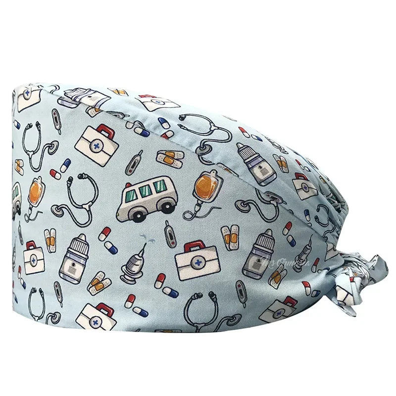 Cartoon Unisex Dentist Scrub Cap