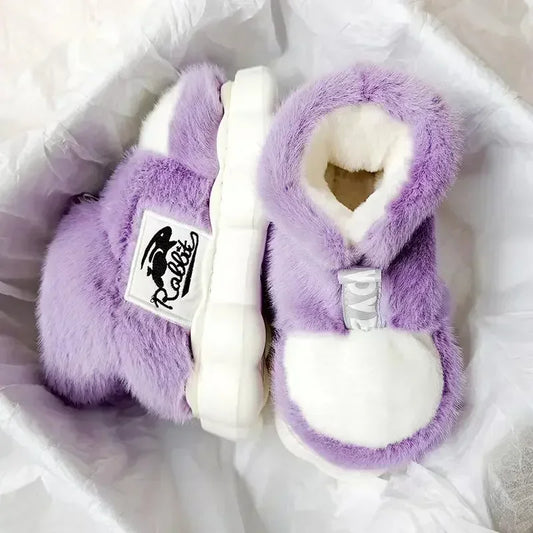 Platform High Top 
Cotton Slippers