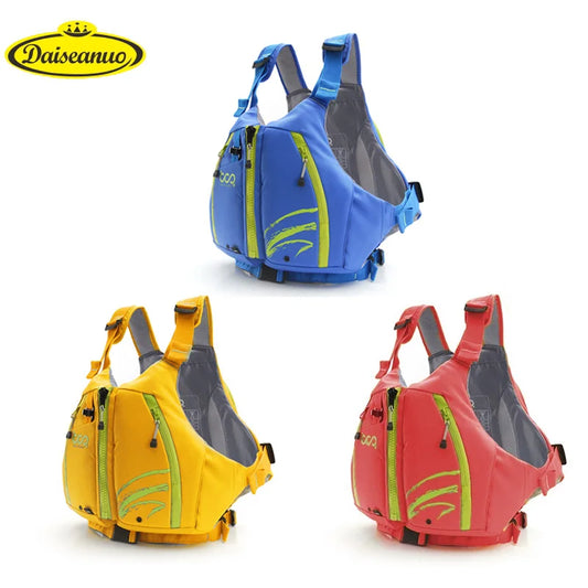 Daiseanuo Adult Kayaking Life Jackets Women Paddle Life Vest Men Kayak Vest PFD Safety Drifting Boat Raft Floating CE Approved