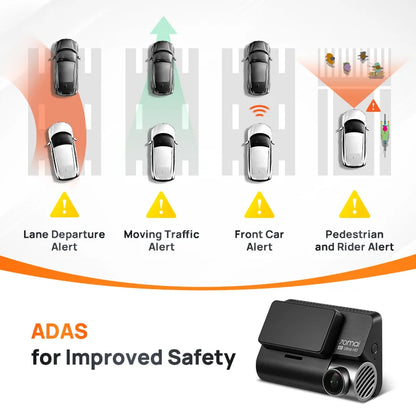 70mai Dash Cam A810 UHD 4K 150FOV GPS incorporado ADAS 24H movimiento de estacionamiento DVR para coche 70mai A810 HDR seguimiento de ruta de doble canal