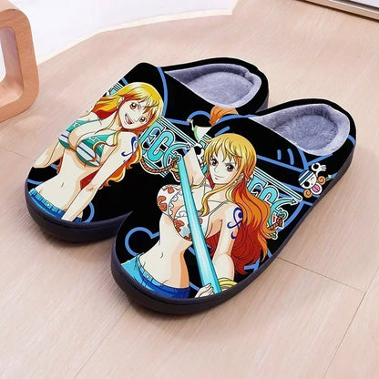 Anime Plush  One Piece Luffy slippers