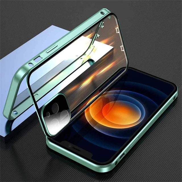 360°Full Protection Metal Magnetic Snap Lock iPhone Case