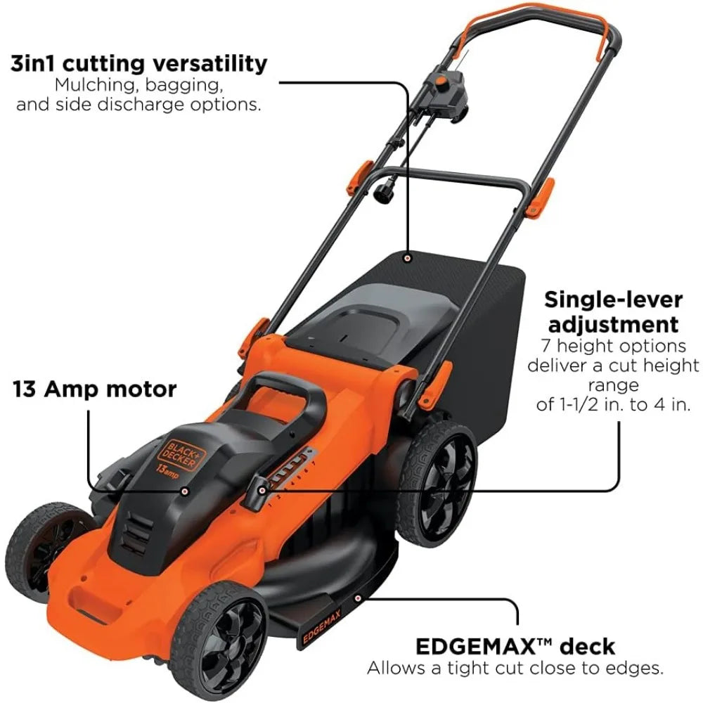 BLACK+DECKER Lawn Mower, Corded, 13-Amp, 20-Inch (MM2000)