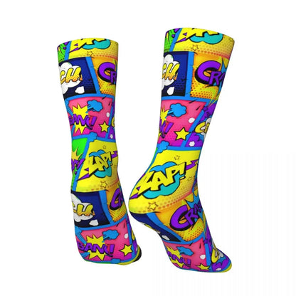 Harajuku Comic Book  Crew Sock