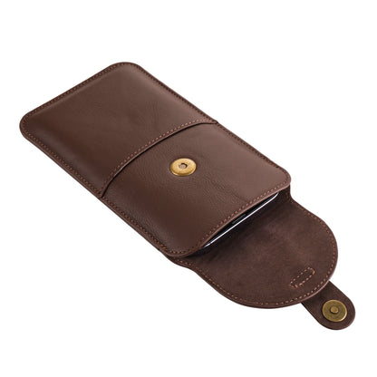 Cow Genuine Leather Phone Belt Clip Case Holder For iPhone