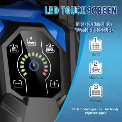 Electric Pressure Washer 4500 PSI 3.2 GPM Touch Screen Adjustable Pressure,4 Nozzles and 500ml Foam Cannon Power