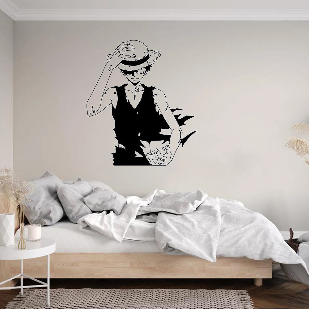 Luffy One Piece Anime Cartoon Vinyl Wall Stickers