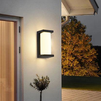 Lámpara LED de pared para exteriores, resistente al agua IP65, Sensor de Radar, iluminación montada en superficie, luces para porche, balcón, jardín, aplique de 12W, 18W y 30W