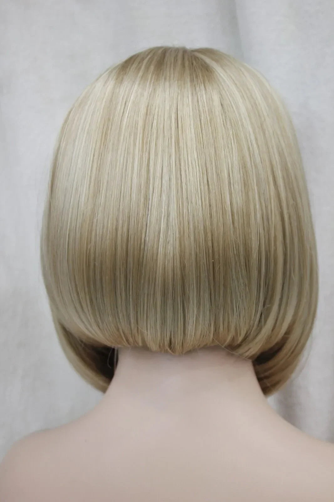 Cute BOB short 3/4 wig with headband blonde mix straight women's half hair wigs