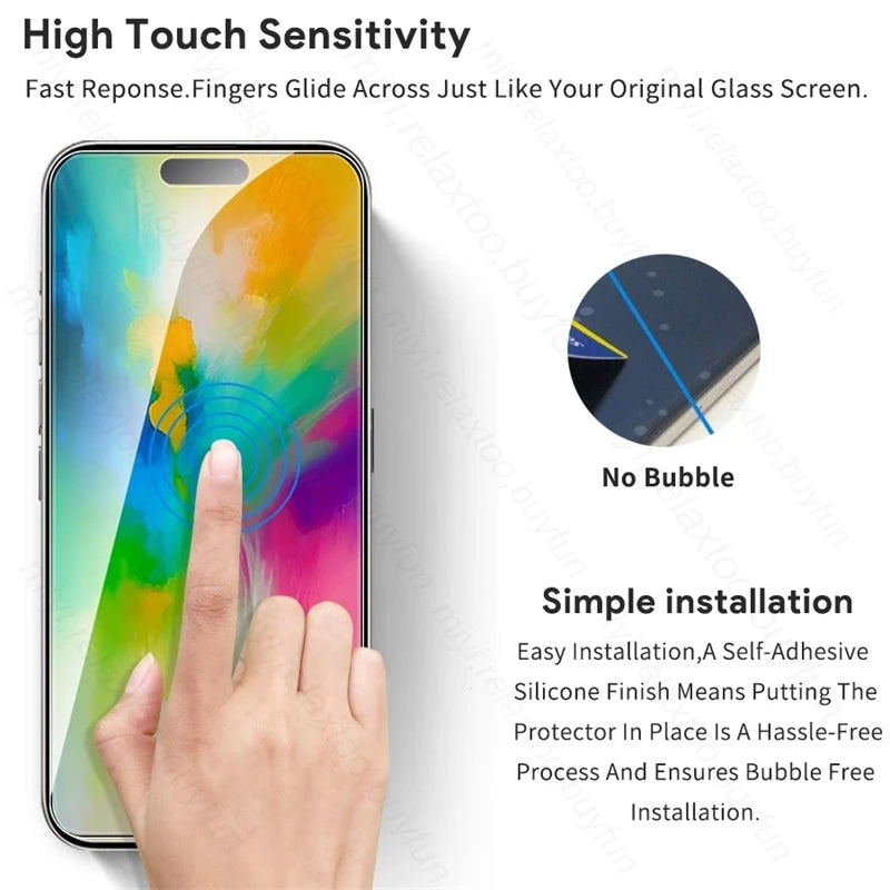 5Pcs Full Cover Screen Tempered Protective Glass Case