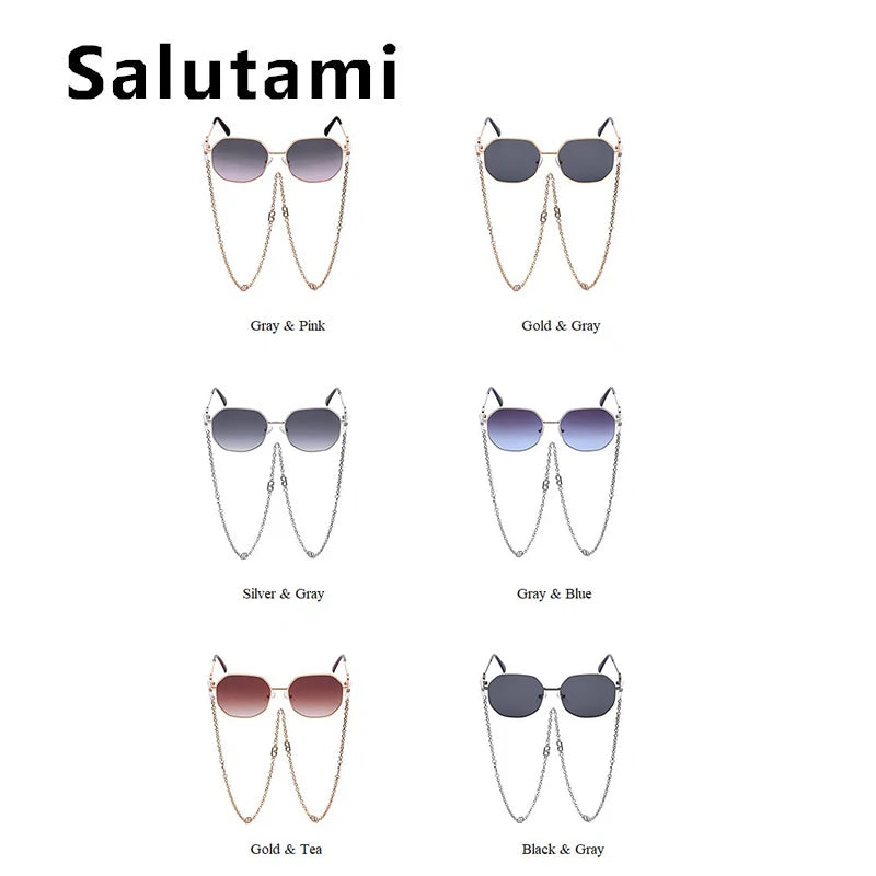 Chain Polygon Square Sunglasses