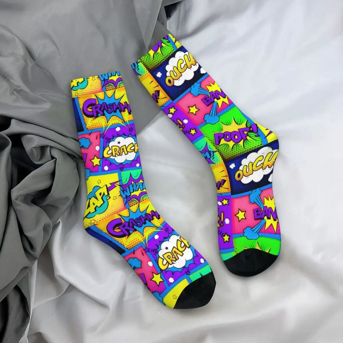 Harajuku Comic Book  Crew Sock