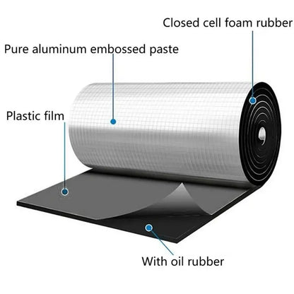 Self-adhesive 100x50cm Thermal Insulation For Car, Car Acoustic Insulation Rubber Pad, 5MM 10MM 15MM 20MM Thickness Optional