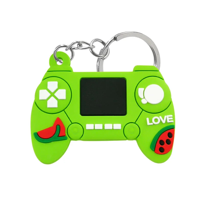 1PVC Game Pad PVC Keychain Boy’s Game Console Models Key Ring Fittings Funny Gift Key Chain USB Stick Accessories for Men Kids