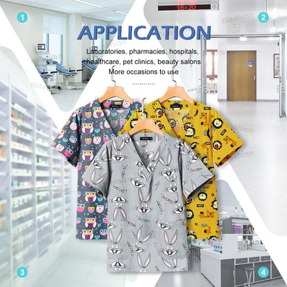 Hospital Nursing Scrub Top