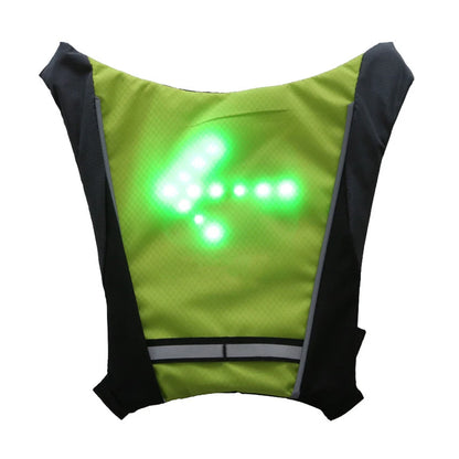 LED Wireless cycling vest men 20L MTB Bike Bag Safety LED Turn Signal Light Vest Bicycle Reflective Warning Vests Remote Control