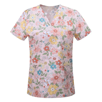 Cartoon Animals Tops Scrub  Medical Surgical Uniforms