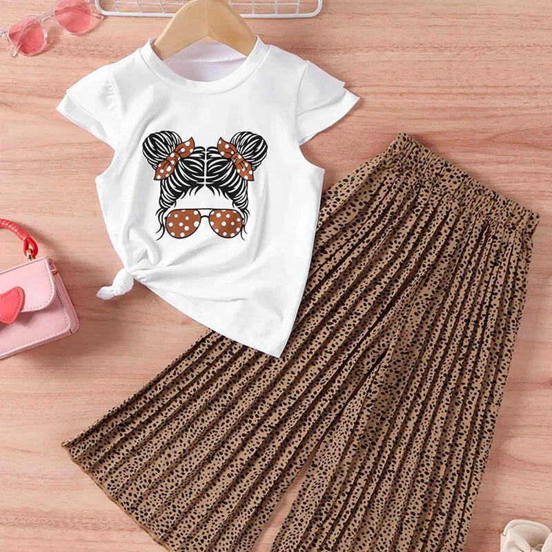 Conjunto casual de dos piezas de verano para niñas