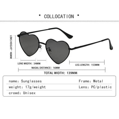 Metal Heart Shaped Sunglasses