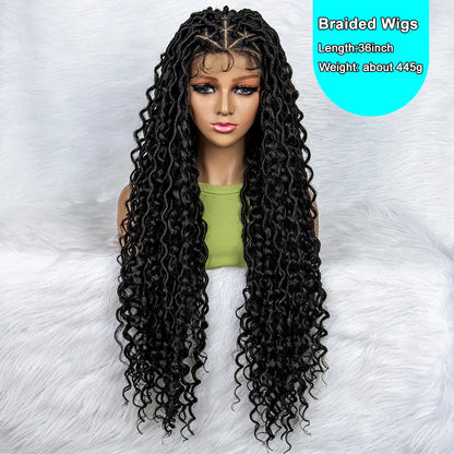 Synthetic Full Lace Box Water Wave Wavy Braids