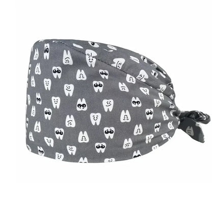 Cartoon Unisex Dentist Scrub Cap