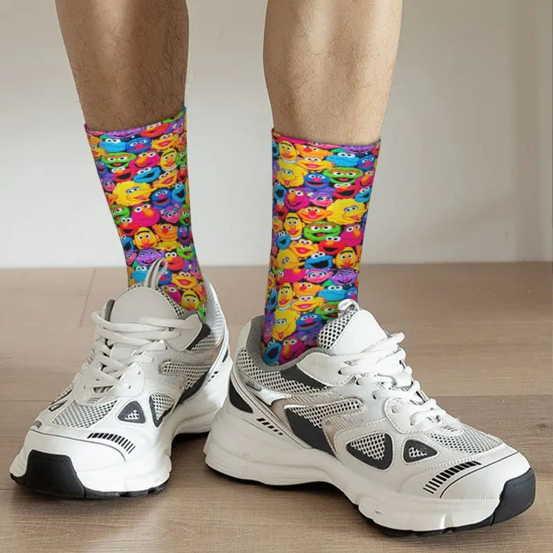 Kawaii Sesames Street Manga Basketball Sports Socks