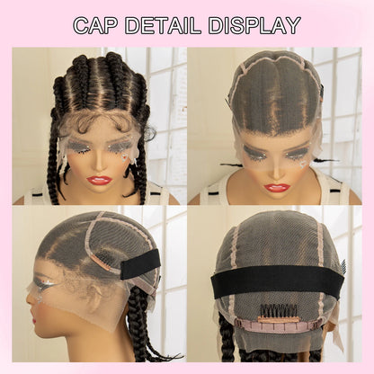 Synthetic Full Lace Cornrow Box Braids Wig 14Inches