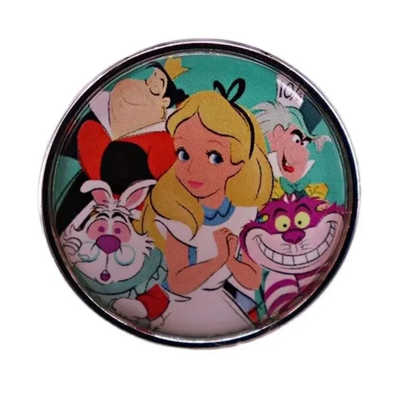 Alice In Wonderland Enamel Pins Fantasy Movies Cartoon Anime Metal Brooch Badge Fashion Jewellery Backpack Accessory Gifts