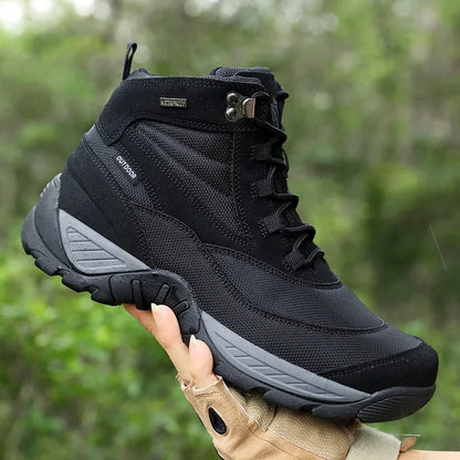 Men's Boot Combat Mens Ankle Boot Tactical Boot Male Shoes Work Safety Shoes Motocycle Boots Outdoor Hiking Shoes