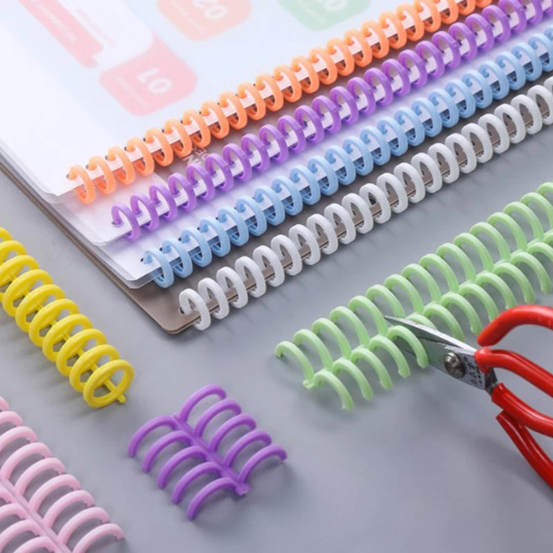 10Pcs 30 Holes Circles Ring Loose-leaf Book Album Binder Spiral Binding Clips Planner Accessories Student School Office Supplies