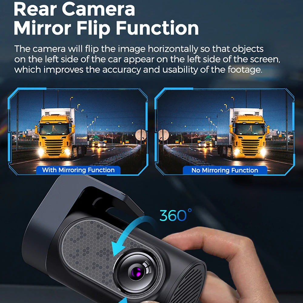 AZDOME Car DVR M550 Pro Dash Cam 4K 5,8 Ghz WiFi 2 o 3 cámaras frontal/cabina/cámara trasera GPS visión nocturna Monitor de aparcamiento