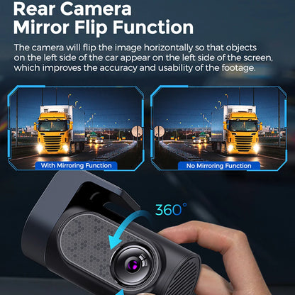 AZDOME Car DVR M550 Pro Dash Cam 4K 5,8 Ghz WiFi 2 o 3 cámaras frontal/cabina/cámara trasera GPS visión nocturna Monitor de aparcamiento