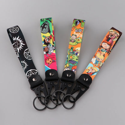 Classic Cartoon Lanyard Cellphone Strap For Keychain ID Card Badge Holder Keyrings Bracelet Wrist Phone Accessories LX1158