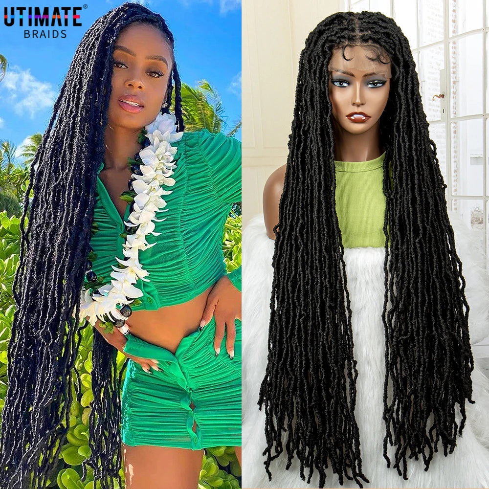 Super Long 36 Inches Synthetic Full Lace Dreadlock Box Braided