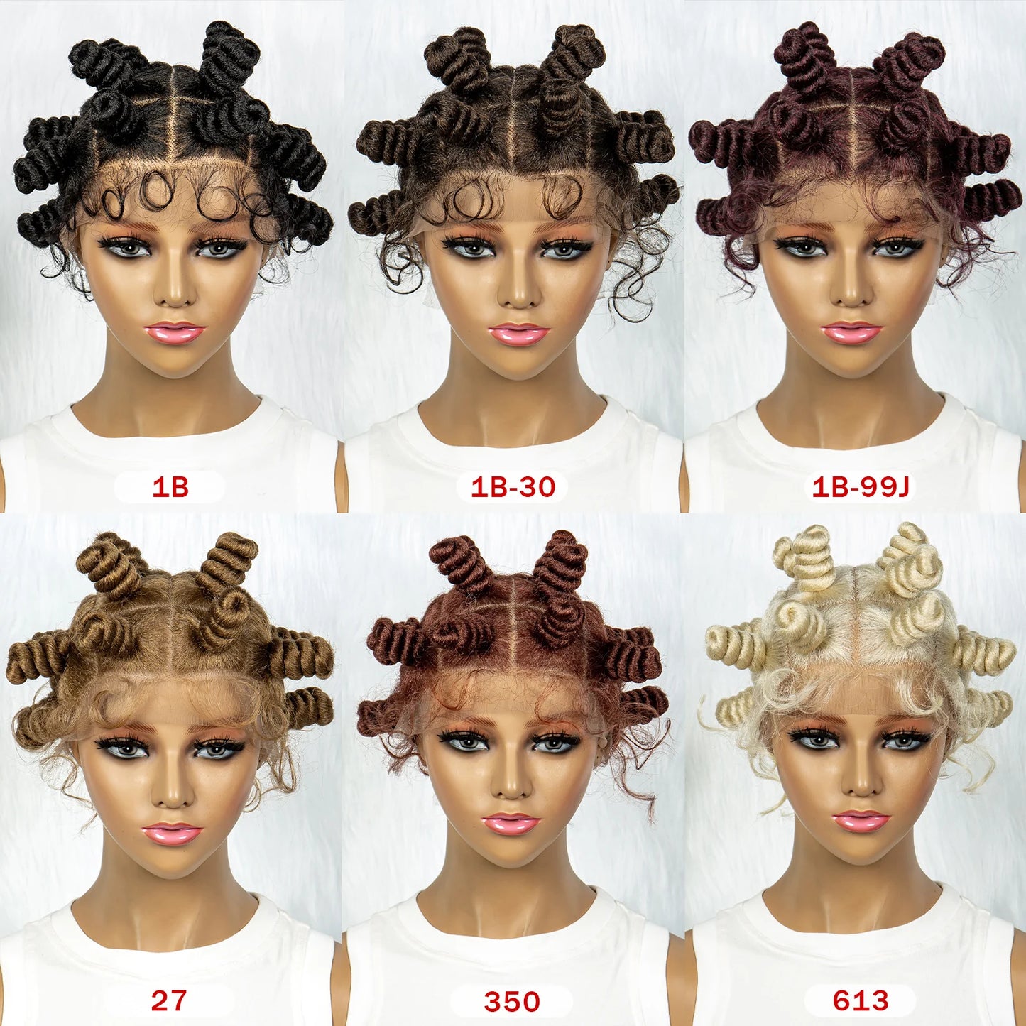 Bantu knots Synthetic Full Lace