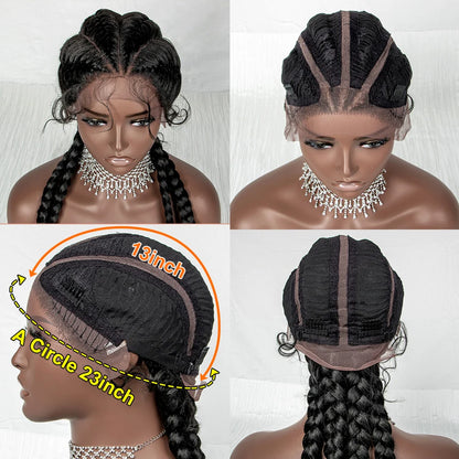 26 Inches Braided Synthetic Lace Front Wig