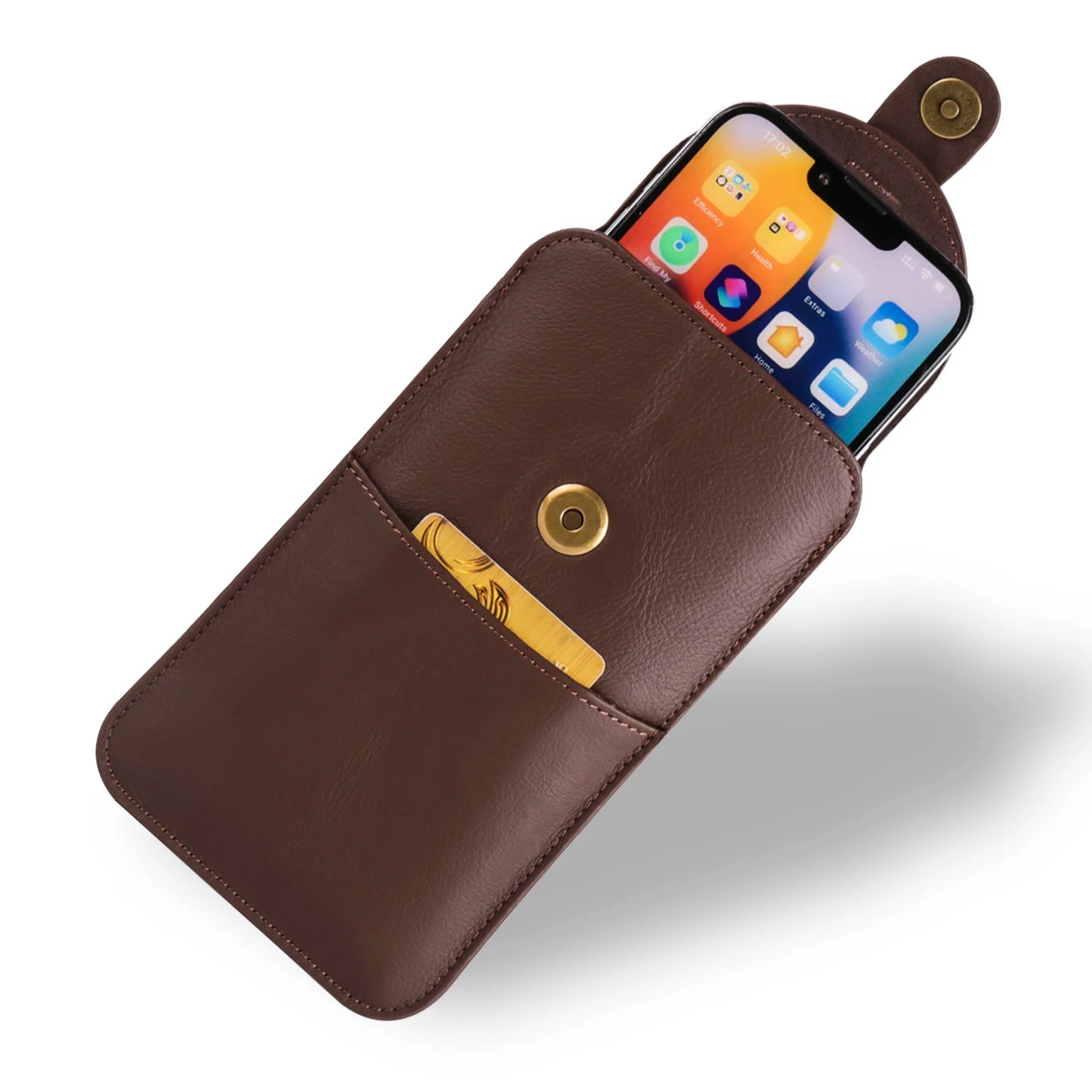 Cow Genuine Leather Phone Belt Clip Case Holder For iPhone