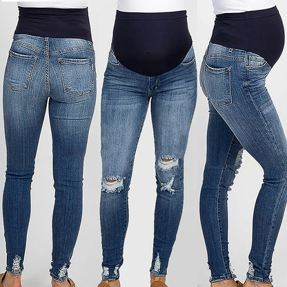 Maternity Jeans High Waist Belly Skinny Pencil Pants