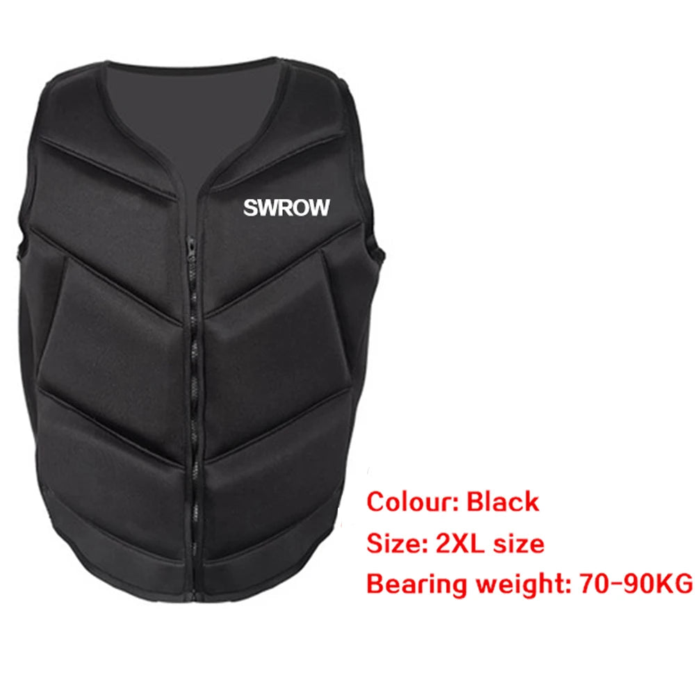 Neoprene Life Vest Adults Surf Life Jacket Ski Motorboats Kayak Raft For Boats Fishing Vest Swimming Drifting Vest Safety Rescue