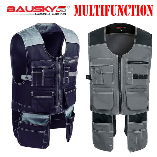 Outdoor Workwear Multi-pockets Work Vests Tool Vests