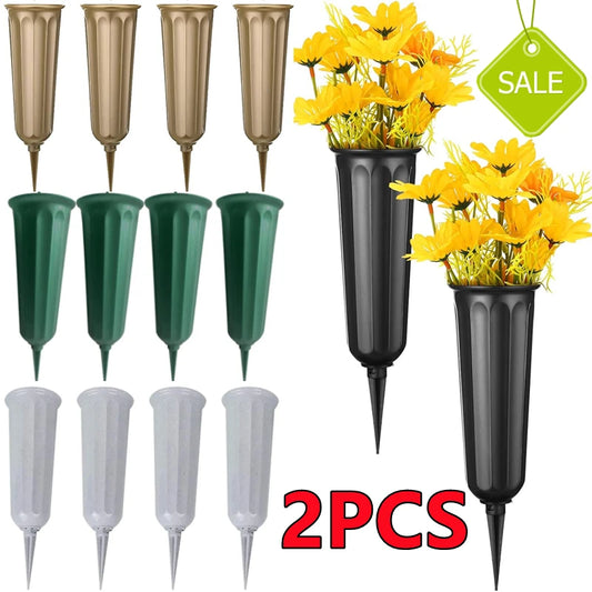 2/1PC Vase with Spikes Plastic Floral Vase