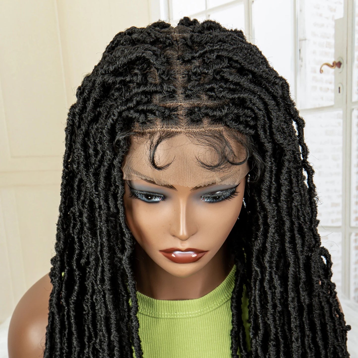 Super Long 36 Inches Synthetic Full Lace Dreadlock Box Braided