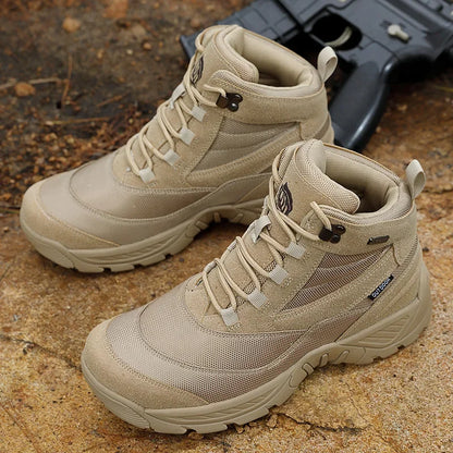 Men's Boot Combat Mens Ankle Boot Tactical Boot Male Shoes Work Safety Shoes Motocycle Boots Outdoor Hiking Shoes