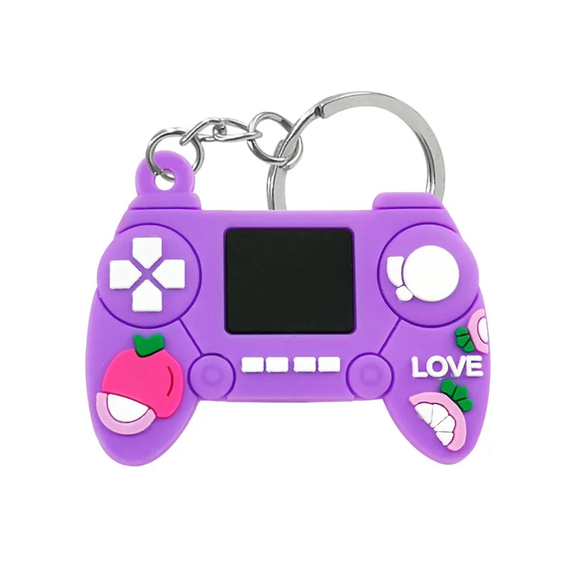 1PVC Game Pad PVC Keychain Boy’s Game Console Models Key Ring Fittings Funny Gift Key Chain USB Stick Accessories for Men Kids